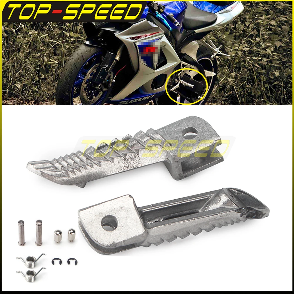 Aluminum Motorcycle Back Passenger Foot Rest Front Driver Footpeg Footrest Bracket For Suzuki GSXR600 GSXR750 GSXR1000 2001-2020