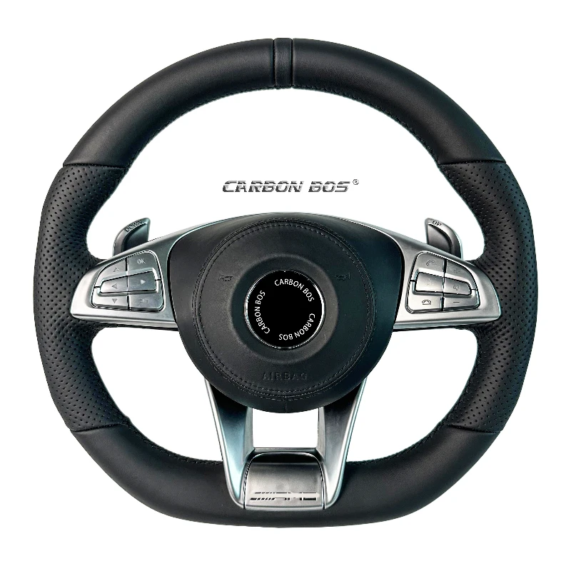 

FORUpgraded New High Quality Full Leather Steering Wheel for Mercedes-bz W204 W205 W213 W222 C-Class E-Class 809