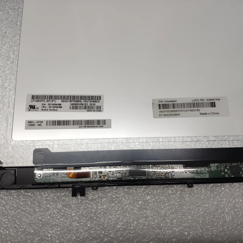 Imagem -06 - Display Lcd com Quadro B140han04.0 Lp140wf8-spp1 5d10r06217 5d10m42862 5d10p96009 para o Portátil Lenovo Ideapad 530s 14ikb