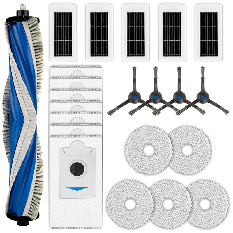

Комплект аксессуаров для пылесоса ECOVACS DEEBOT X5 Omni/X5 Pro Omni, основная щетка, боковые щетки, фильтр Hepa, подушечки для швабры, мешки для пыли