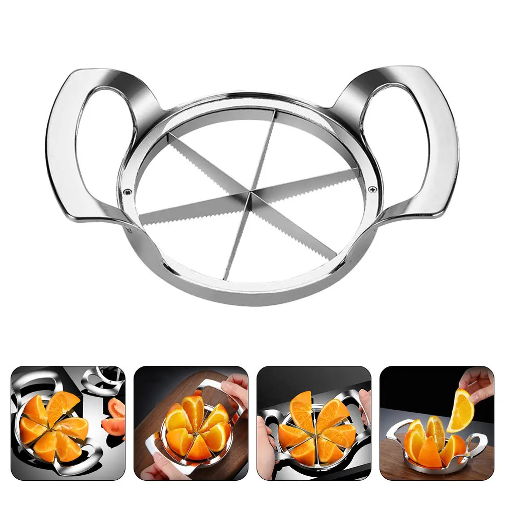 

Stainless Steel Orange Slicer Peeler Cutter Fruit Slicing Tool Kitchen Gadget for Lemon Tomato Vegetable Cutting Fruit Cutter