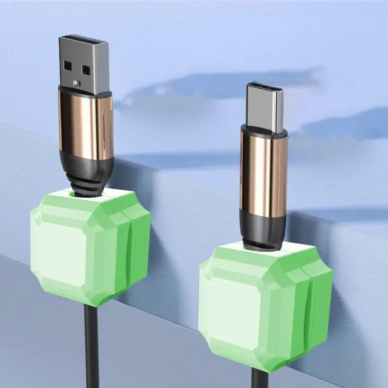 Klip Organiser kabel magnetik dudukan kabel manajemen kawat dudukan kabel manajer Winder kabel pengisi daya dudukan kabel dinding