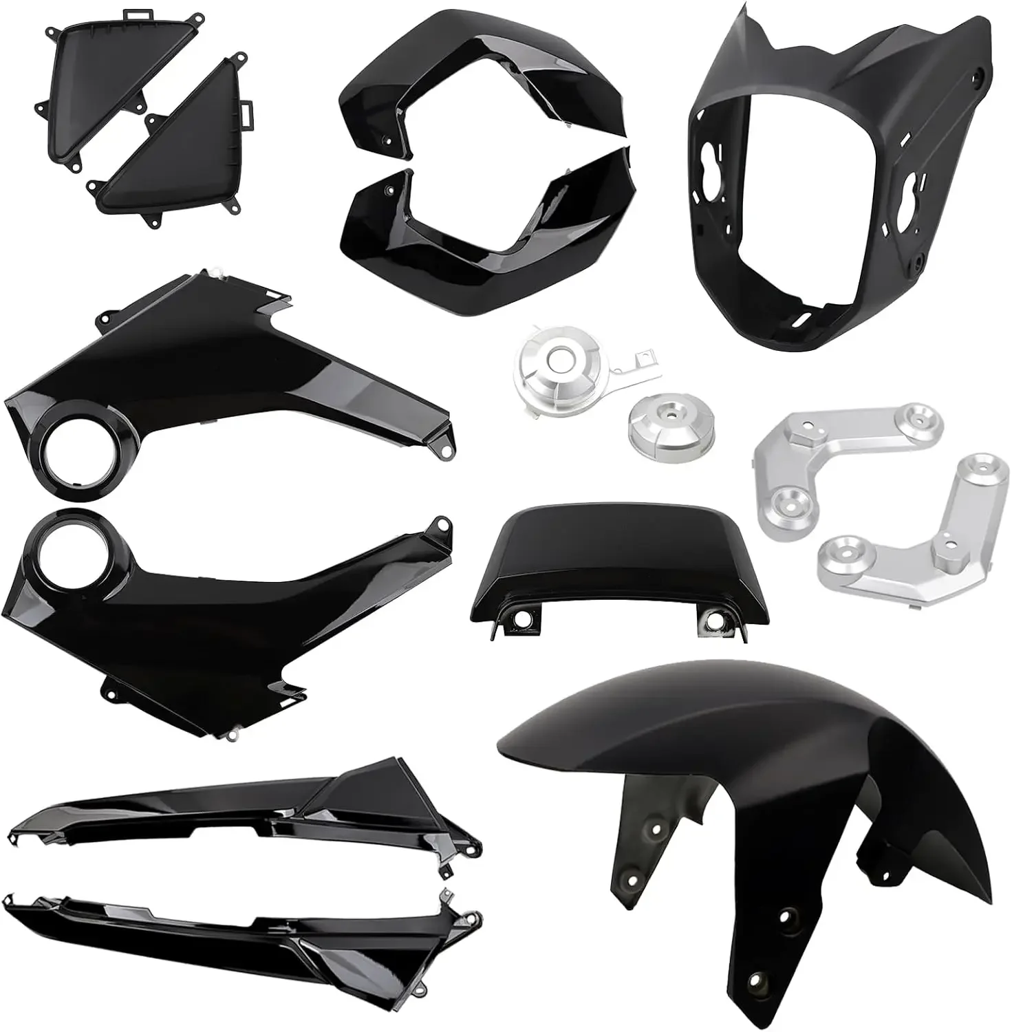 Motorcycle Fairing Kits Compatible with Honda Grom MSX 125 2013-2016,Black Color