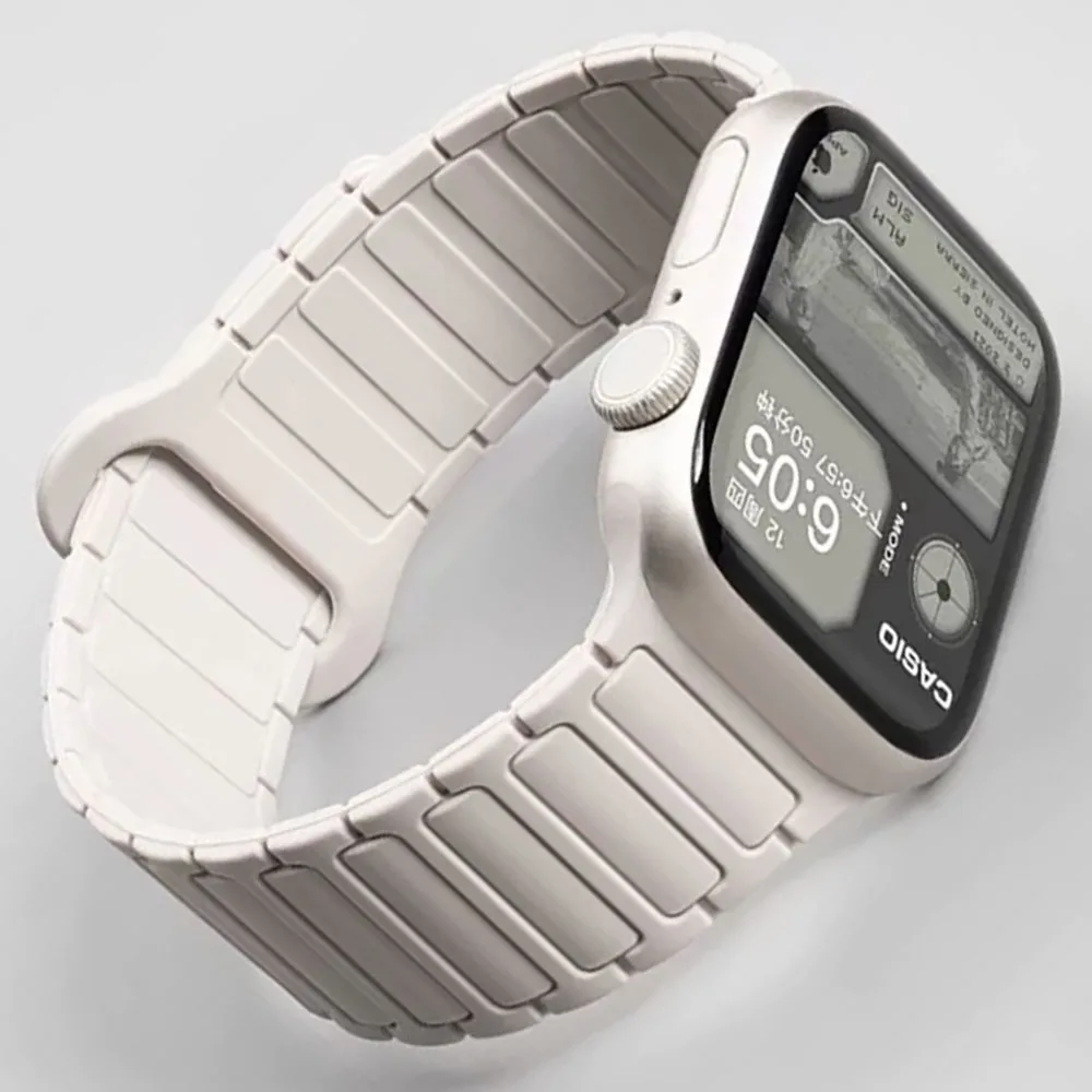Magnetisches Silikonarmband für Apple Watch Band Ultra 3 2 49 mm Armband iWatch Serie 11 10 9 8 7 SE 6 5 4 3 2 46/45/44/42/41/40 mm