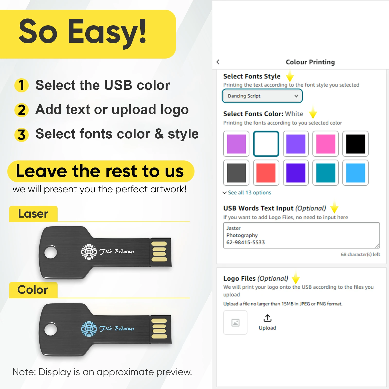 Color Printing USB Flash Drive 64GB Free Custom Logo Pen Drive 32GB Mini Metal Key Memory Stick Real Capacity Pendrive U Disk