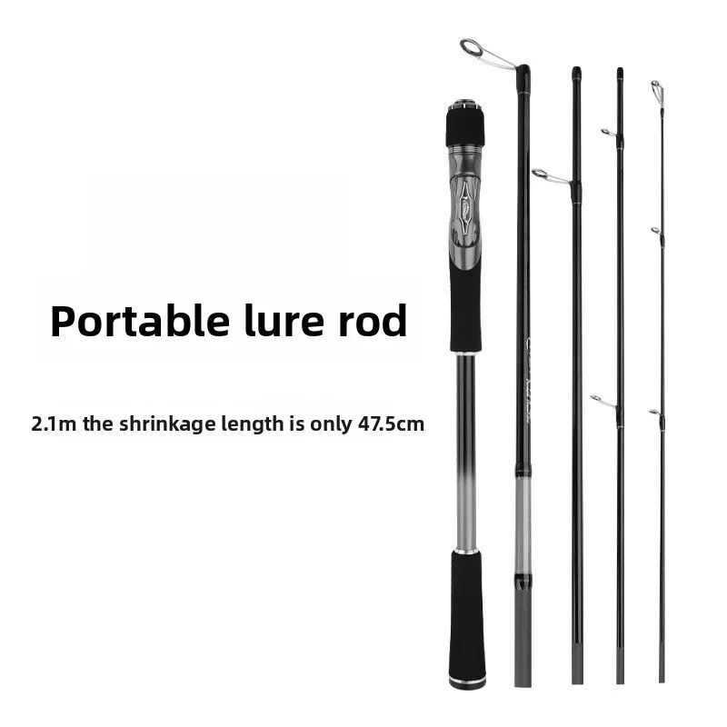 

Пятисекционная карбоновая удочка Luya, сверхтвердая регулировка MH, одиночная удочка, многосекционная портативная длинноходовая рыбалка Luya