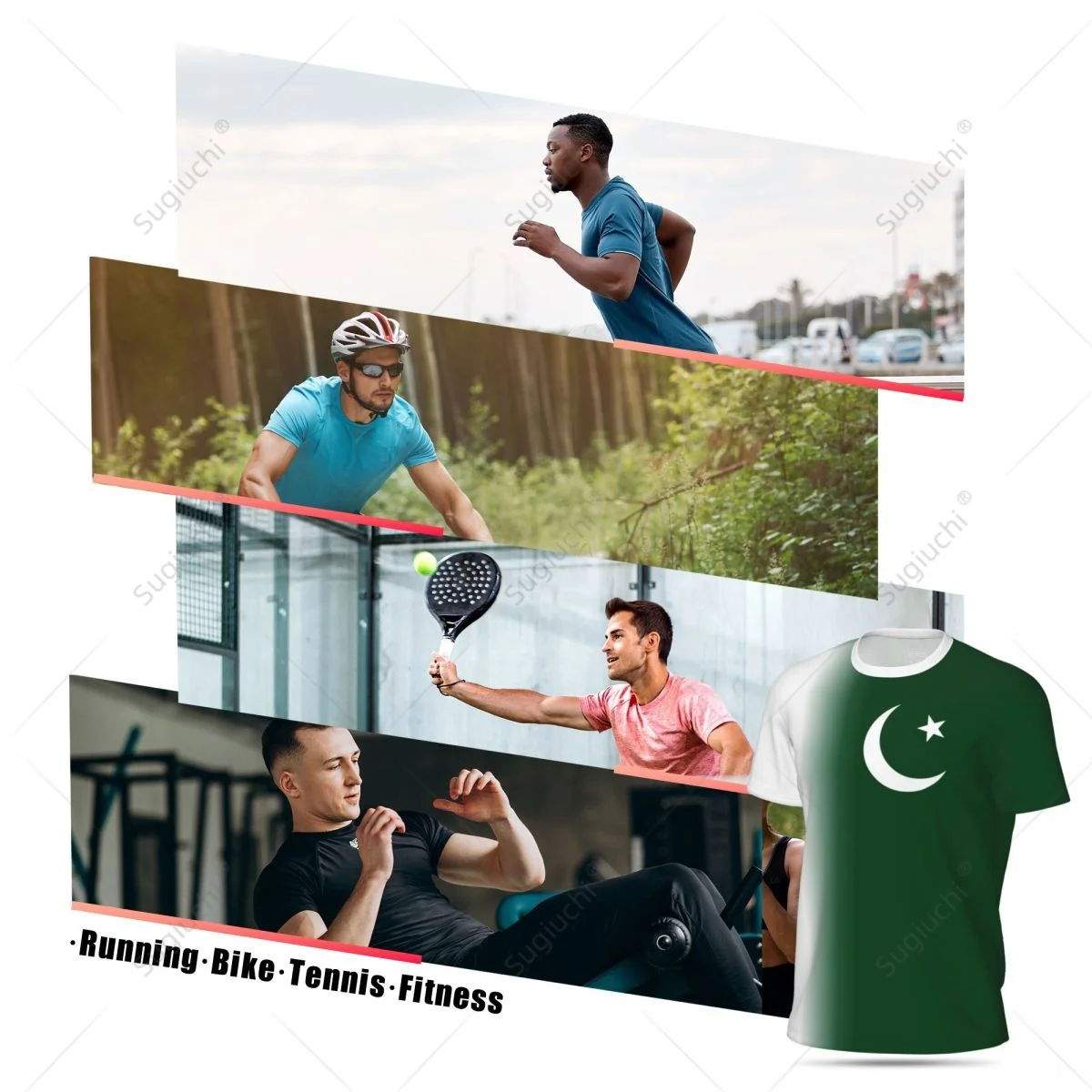 Sport Mesh T-shirt Pakistan Flagge Für Laufen Fahrrad Fußball Tennis Fußball Fitness T-shirts 3D Gedruckt Custom