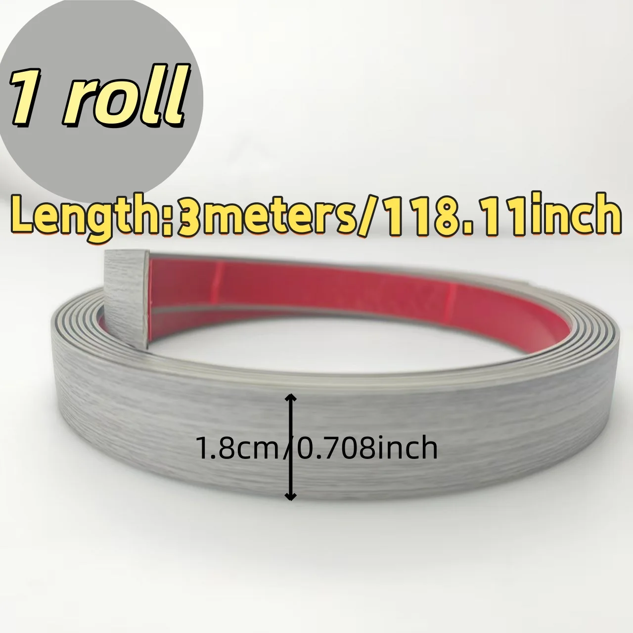 1 roll of 3 meters, wall decorative tape, 1.8cm wide type, European style self-adhesive light luxury decorative lines, PVC mater