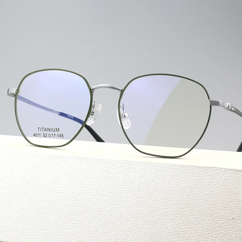 

Fashion Women Men Ultralight Titanium Eyeglasses Frame Polygon Eyewear Optical Prescription Myopia Glasses Frames