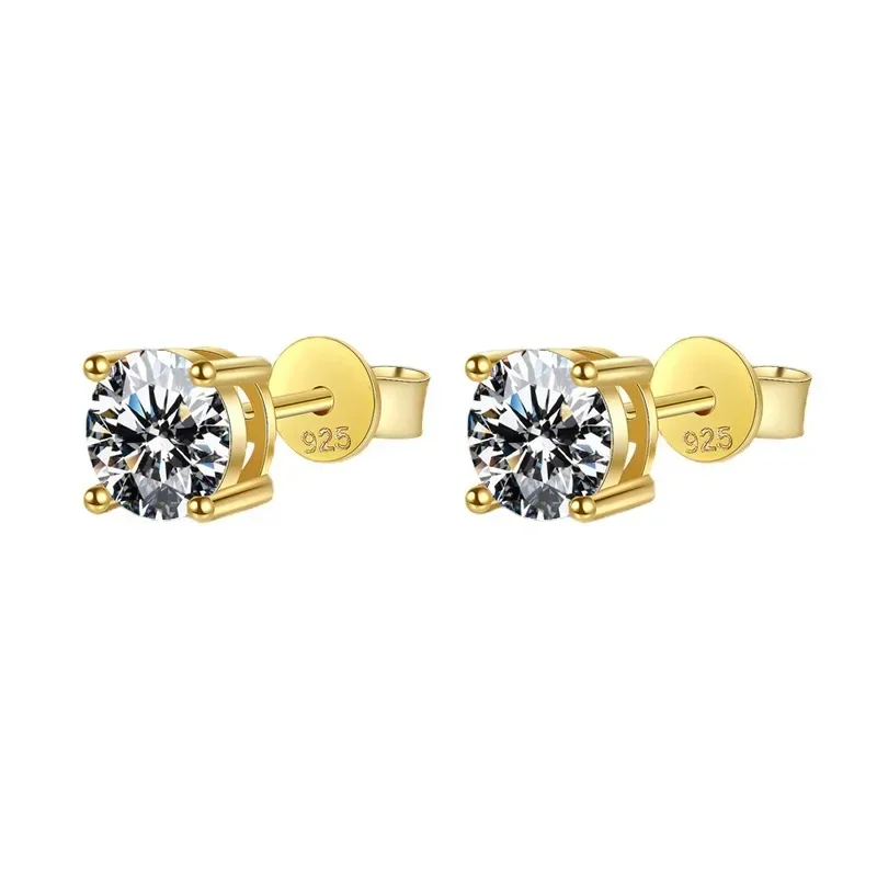 Boucles d'oreilles en diamant Moissanite pour femme, argent regardé 0.2, boucle d'oreille en diamant pour femme, qualité supérieure, originale, 925-2ct, nouveau, 2023