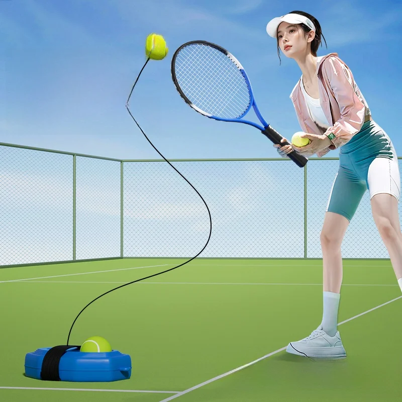 

Adult Tennis Training Device Single Player Return Shot with Rope Ball Playing Self-Practice Badminton Sports Equipment
