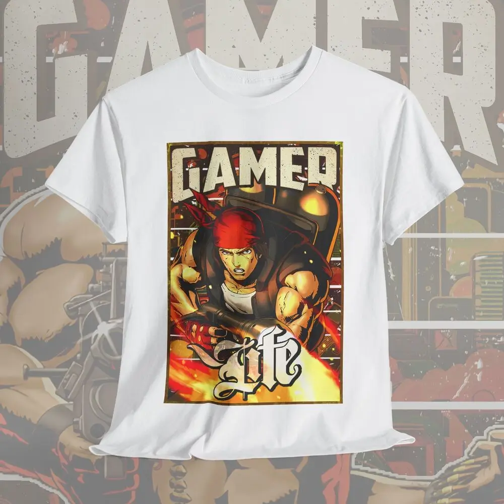 Metal Slug Gamer Unisex Tee, Retro Gamer Life T-Shirt Collection, Arcade Gaming