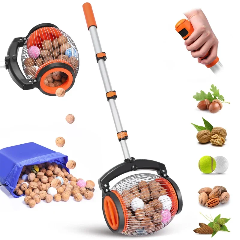 Nut Gatherer Hot Selling Nut Rolling Collector Picking Walnut Chestnut Garden Tool Picker Fruit Collector Fruit Picker