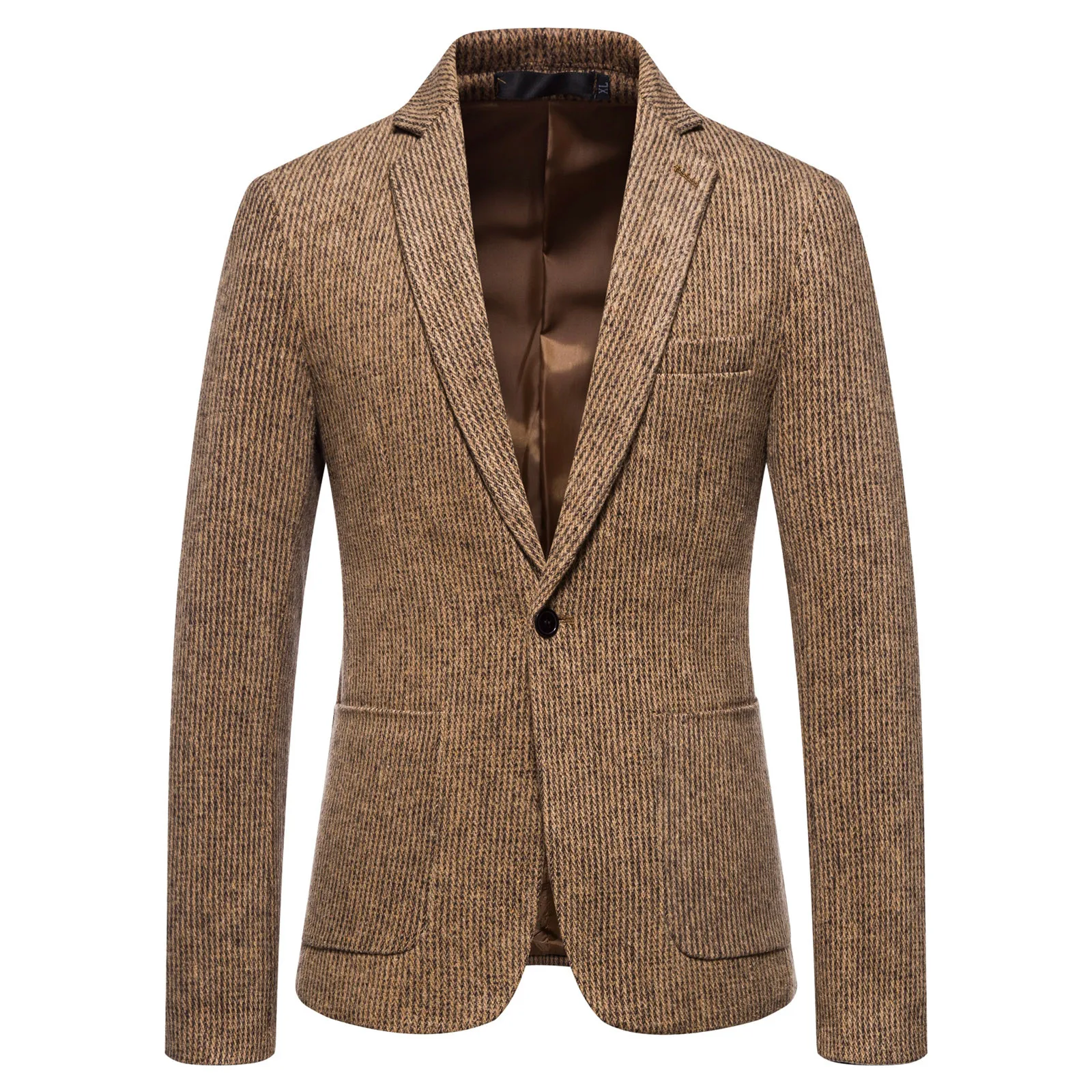 Blazers masculinos casuais de negócios, jaqueta bonito, tops de festa de casamento, nova moda, primavera e outono, 2024