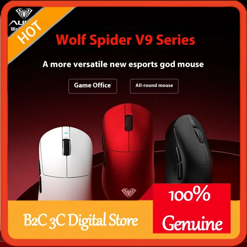 

AULA V9 pro Ultra Tri Mode Wireless Gaming Mouse Lightweight Esports 8000hz Paw3950 Paw3395 for FPS Gamers PC Accessories