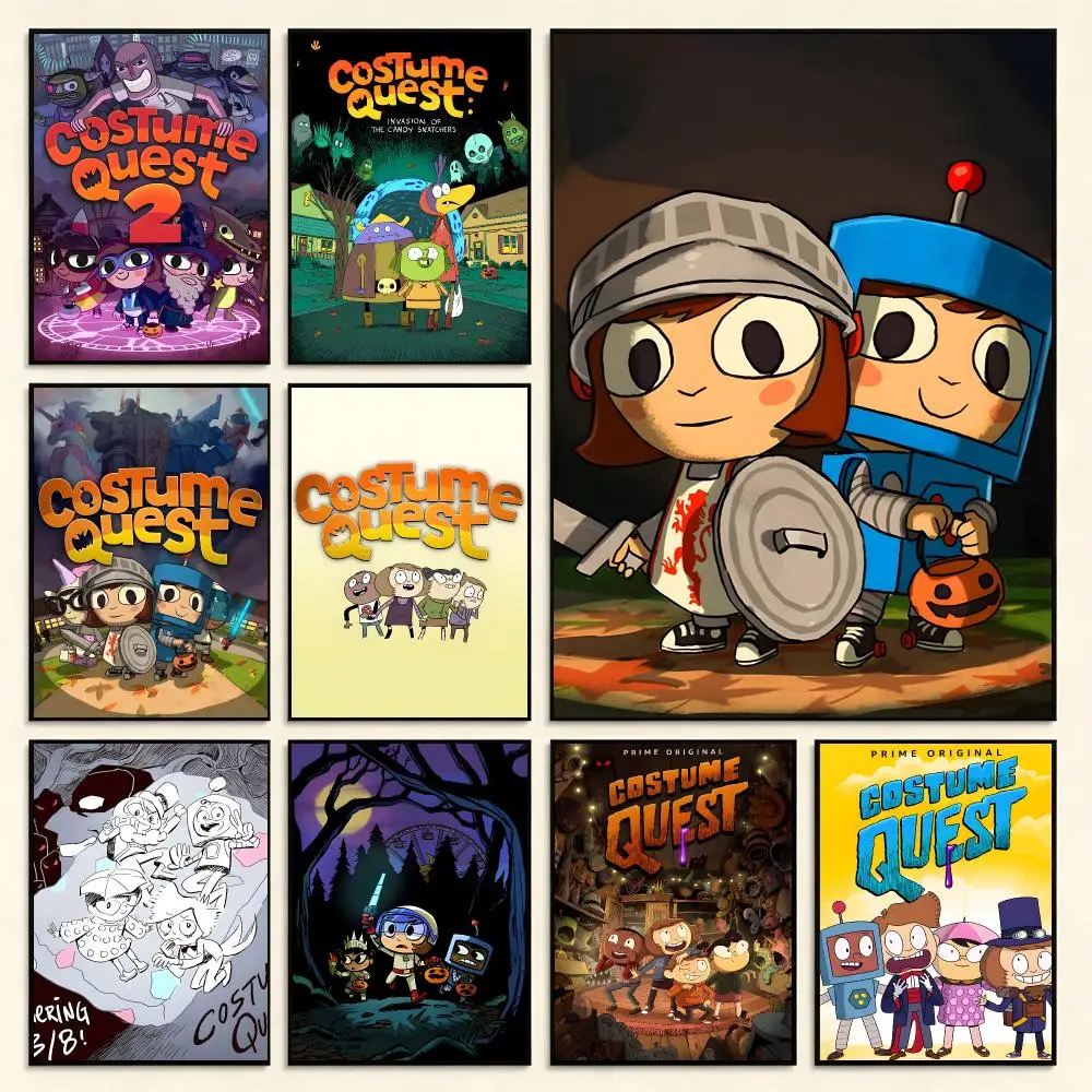 RPG Game Costume Quest Poster Digital Solvent Print Waterproof PP Fade-Resistant Wall Art Room Decor Gift