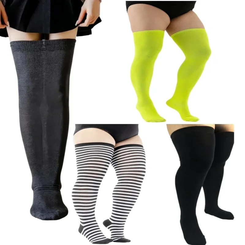 Plus Size Over Knee Socks Women Stockings Large Size Thigh High Socks