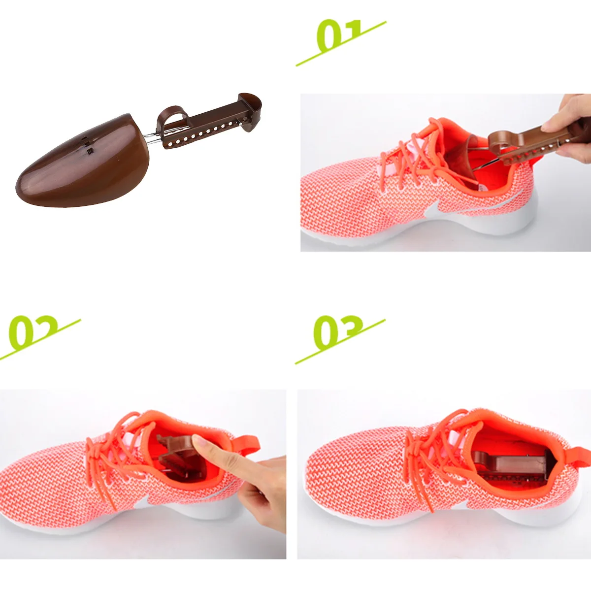 

2Pcs Shoe Stretcher Adjustable Spring Plastic Shoe Shaper Keeper Tree Widener for Sneakers Men Ocean Travel Storage