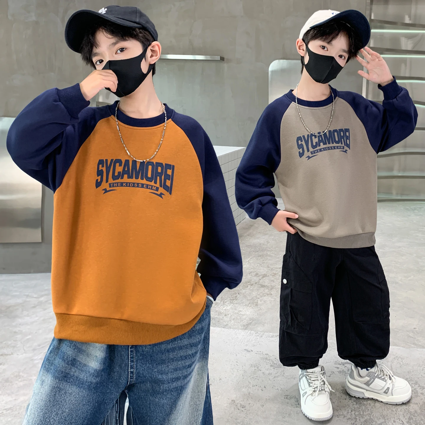 

Boys' Spring Autumn 2025 New Fashion Personalized High Quality Sweatshirt.4-15year