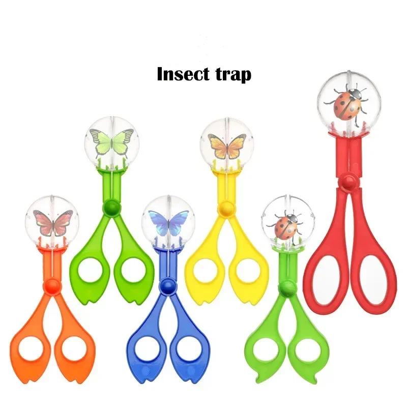 1 pz Bug Insect Catcher forbici pinze pinzette Scooper morsetto giocattolo per bambini strumento di pulizia per bambini giocattolo pratico trappola per zanzare