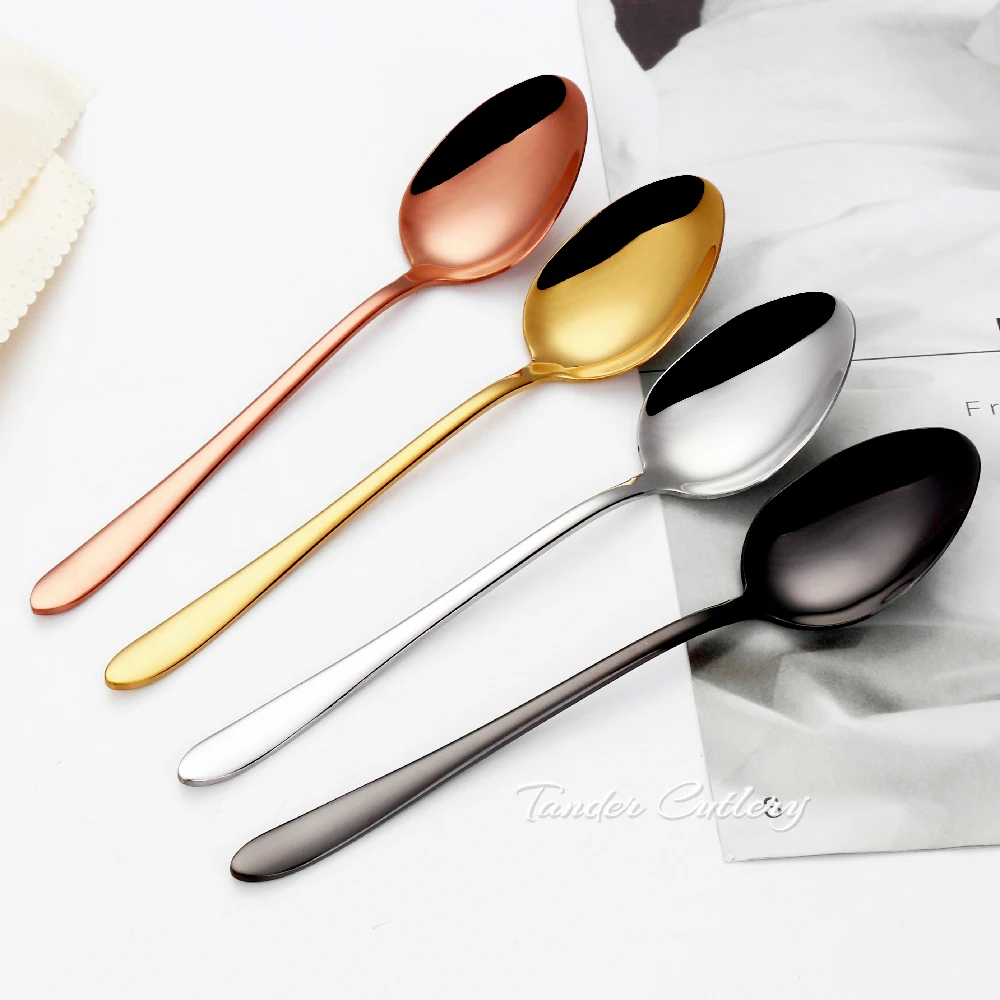 3/6/12 Pieces Gold Stirring Teaspoon Stainless Steel Coffee Spoon Set Ice Cream Cake Dessert Mini Spoon Sliverware Party Cutlery