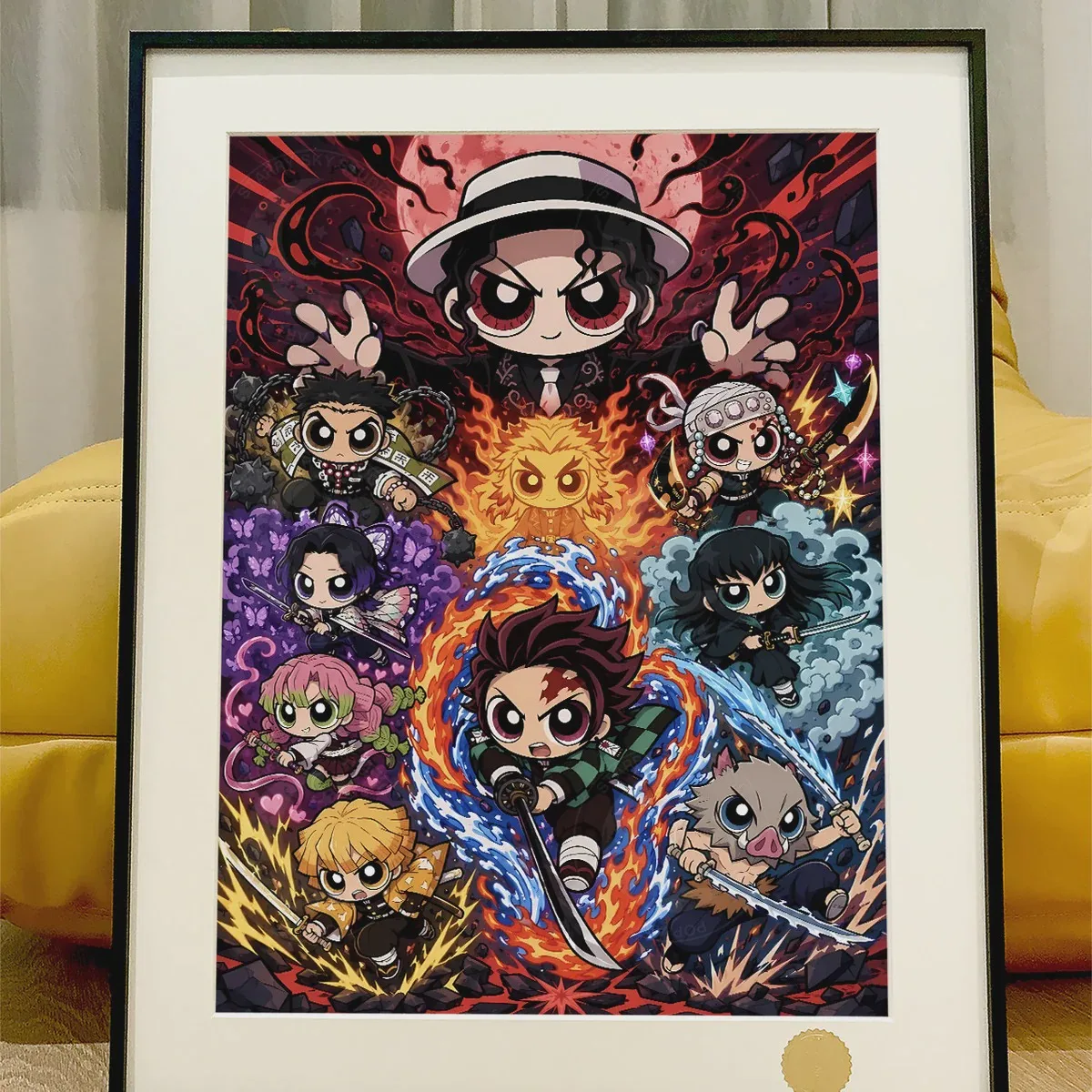 Diamantmalerei Demon Slayer Niedliche Cartoon-Figuren Diamant-Mosaik Handgemachte Kunst Exquisites Kreatives Geschenk Heimdekoration
