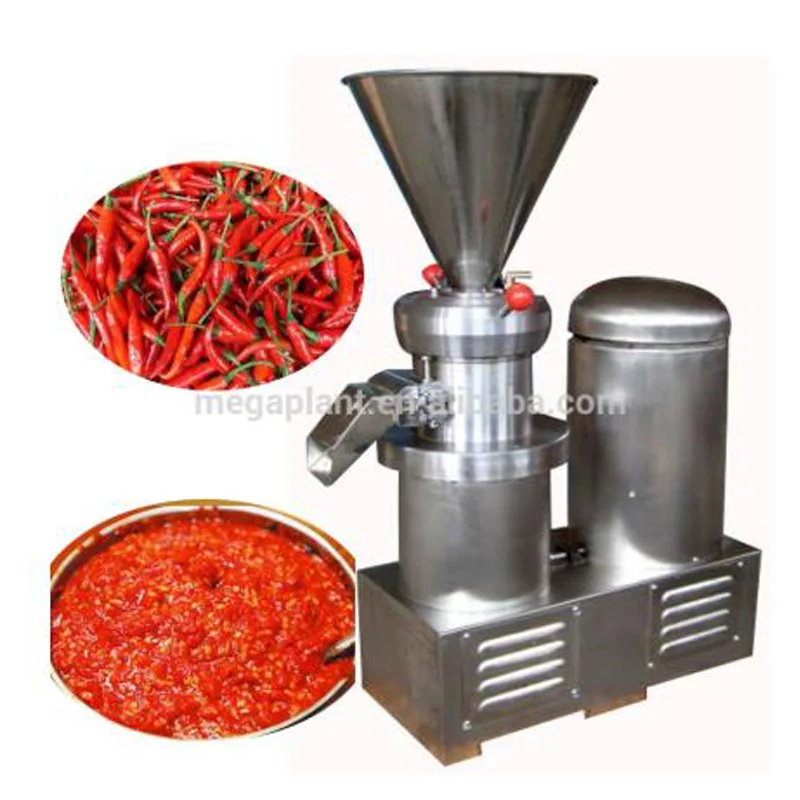 

Industrial 20-30kg/h Chilli Sauce Grinding Machine Red Chilli Paste Grinder Colloid Mill For Nut And Fruit-Based Chili Paste