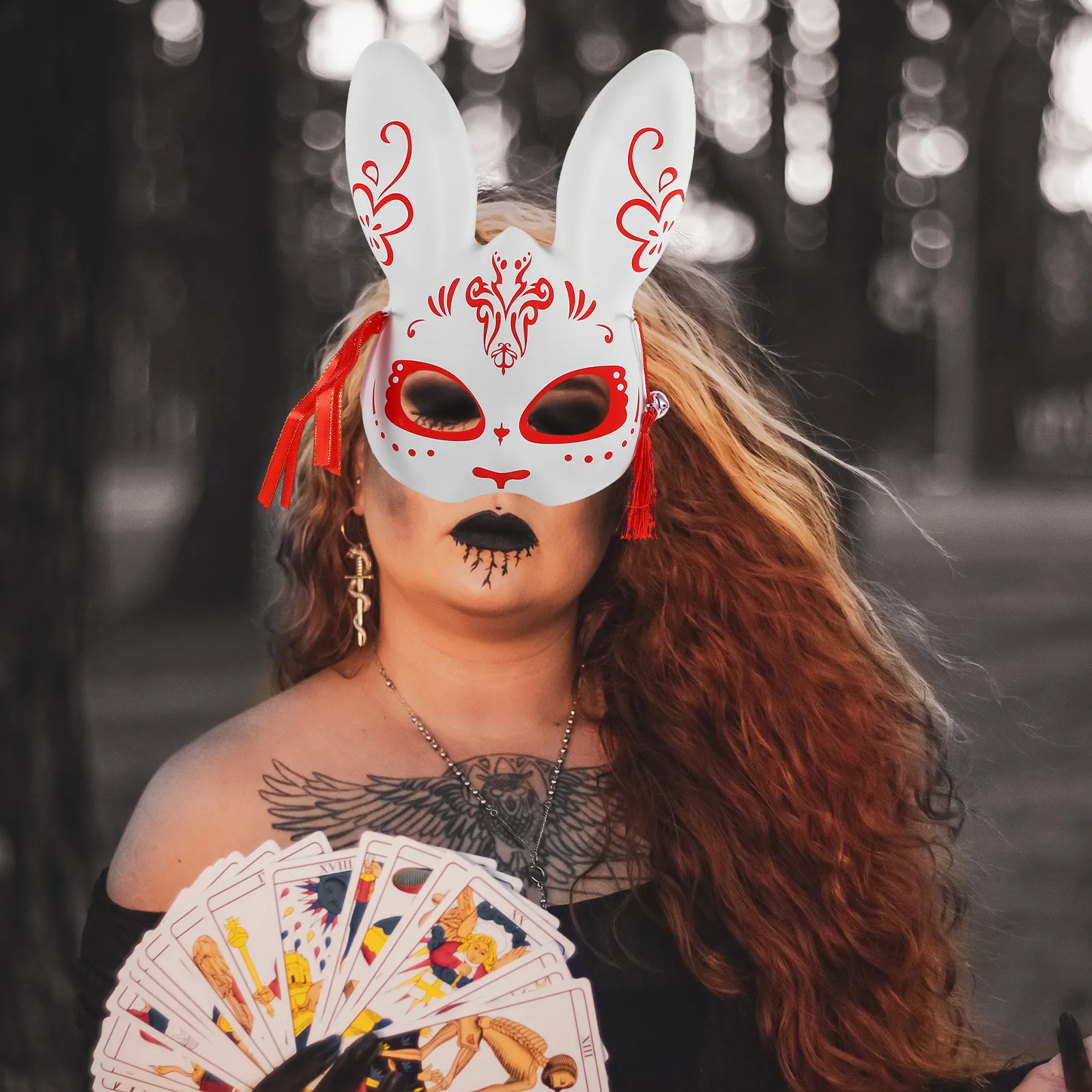 

1PC Mask Halloween Animal Face Masquerade Costume Carnival Decorative Reusable Plastic Half Face Mask Cosplay