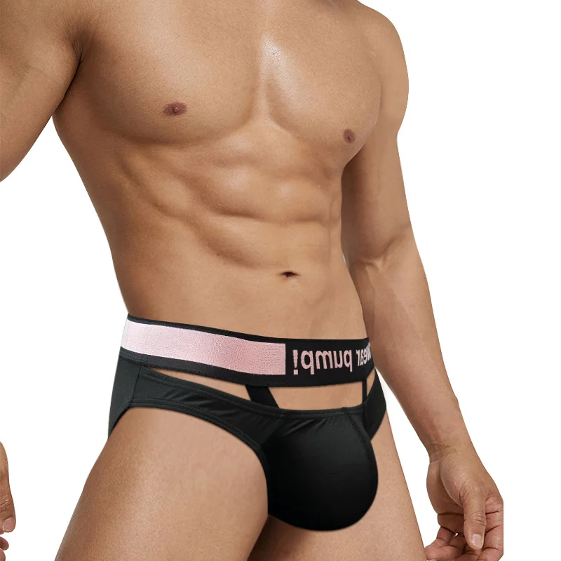 

11 Style Men's Underwear Modal Sport Leakage Laser Gradient Underwear Sexy Gay Bikini Briefs Panties Underpant for Men
