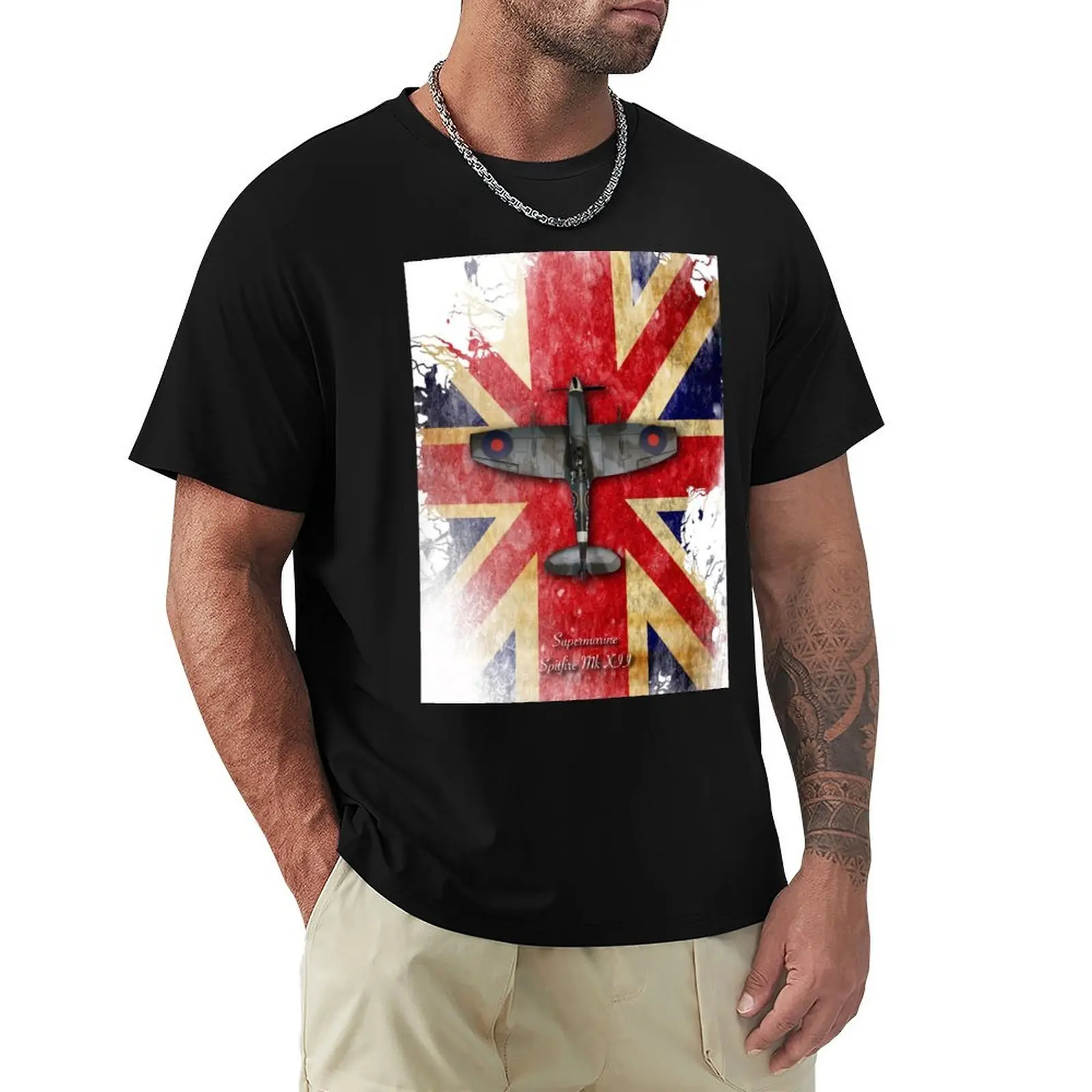 

Spitfire Mk.XII T-Shirt customs man clothes oversizeds Man t-shirt t shirt men 100℅ cotton
