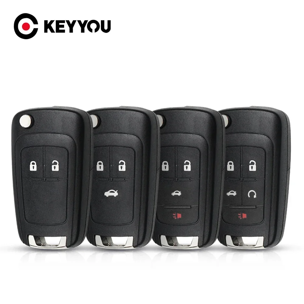 KEYYOU 20PCS Flip Remote car Key Shell For Chevrolet Cruze Epica Lova Camaro Impala For OPEL Astra J Corsa Insignia E Insignia