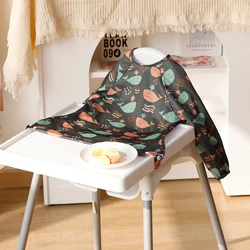 Happyflute Mess Proof Baby Feeding Bibs Long Sleeve Weaning Essential 6 to 36 Months Toddler Bib Waterproof Machine Washable Bib