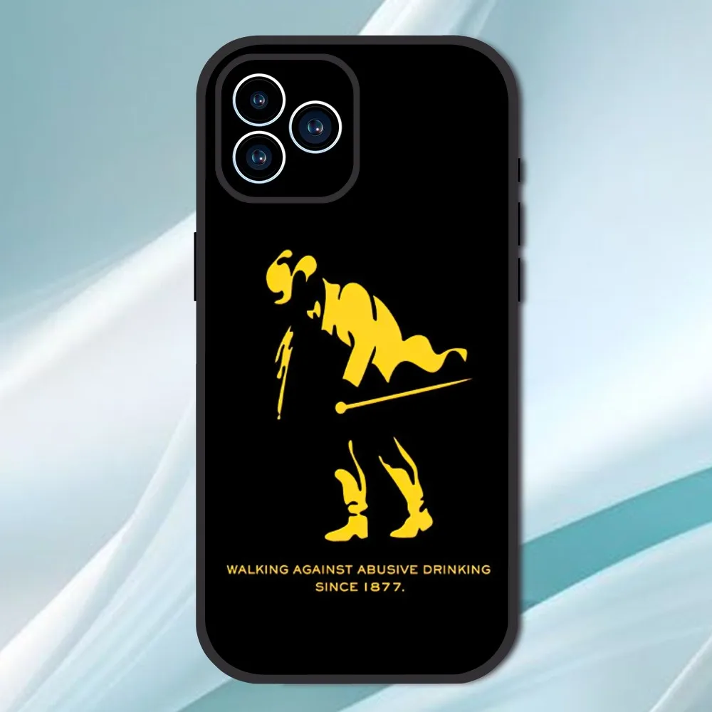J-Johnnie Walker Logo Phone Case For iPhone 13 12 11 14 15 Pro XS Max XR X 8 7 6S 6 Plus SE 2020 Soft Back case image 2