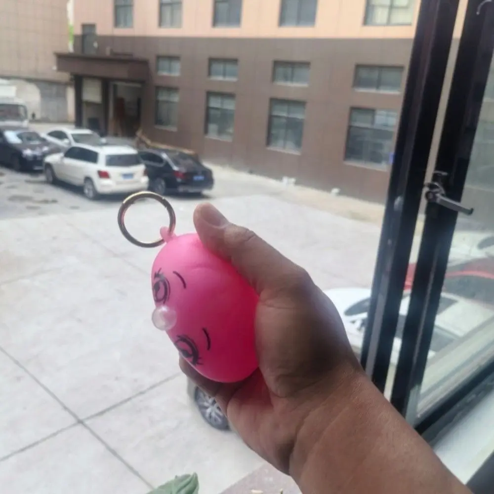 Glitter Dumplings Squeeze Blow Bubbles with Keychain Steamed Bun Squeeze Pinch Le Slow Resilience Fidget