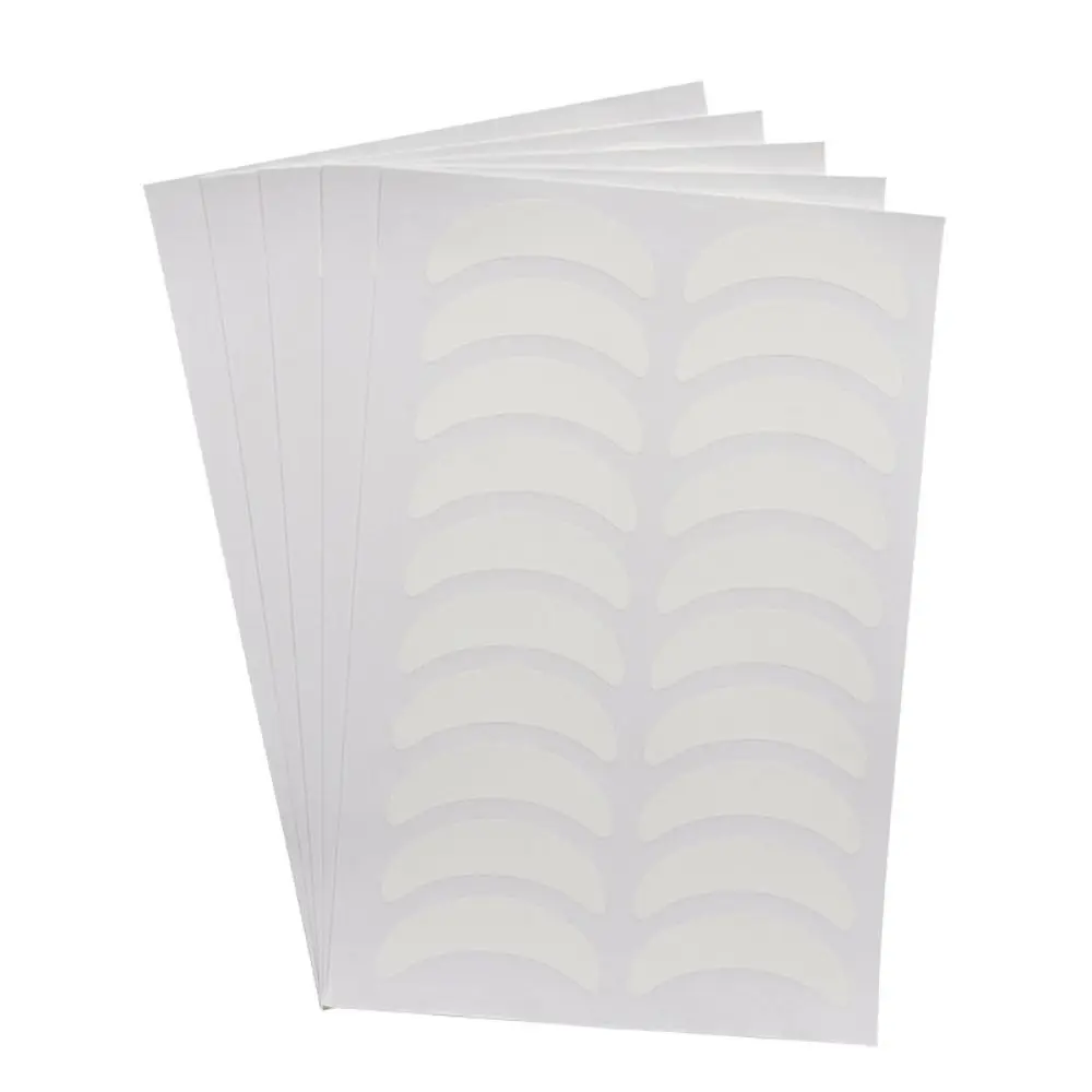 100 pçs/set salão de beleza remendos de extensão de cílios naturais ferramentas de maquiagem sob almofadas de gel de olho branco adesivo de separação