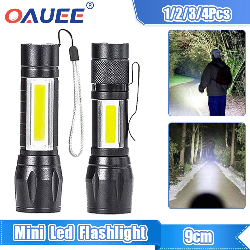 Mini Led Flashlight Q5 Rechargeable Battery LED Lights Portable Outdoor Hard Light Indoor Lightening Tool Waterproof Torches