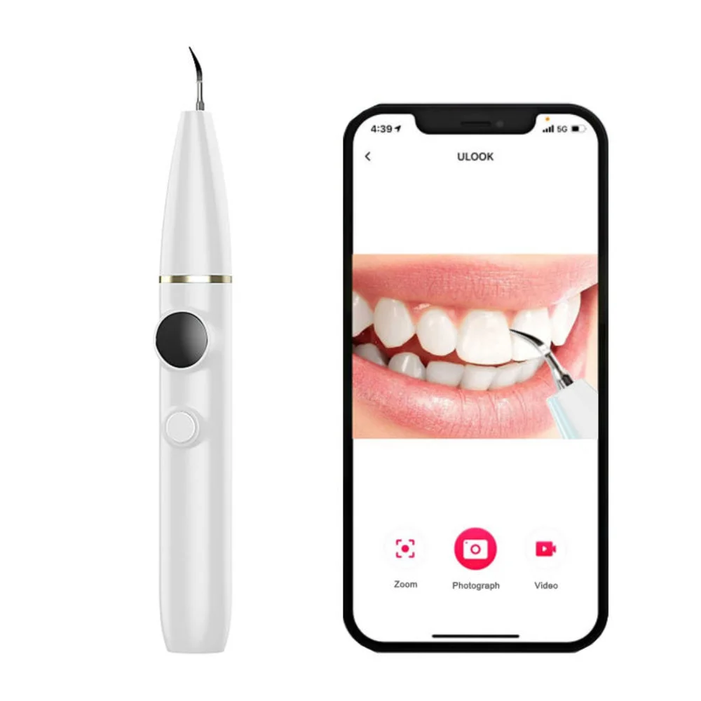 Visual Tartar Remover with Camera Electric Dental Scaler Calculus Removal Teeth Plaque Cleaning Tool Waterproof USB Charging