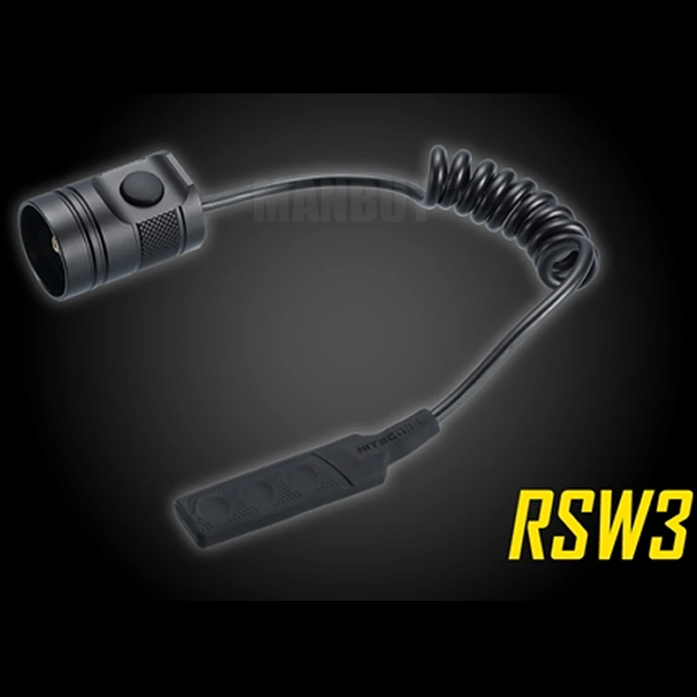 Imagem -02 - Nitecore-interruptor Remoto Rsw3 para Lanterna Caça Lamp Acessórios Tactical Tail Line Mh12v2 Mh25s Mh12s P12 P30 Novo