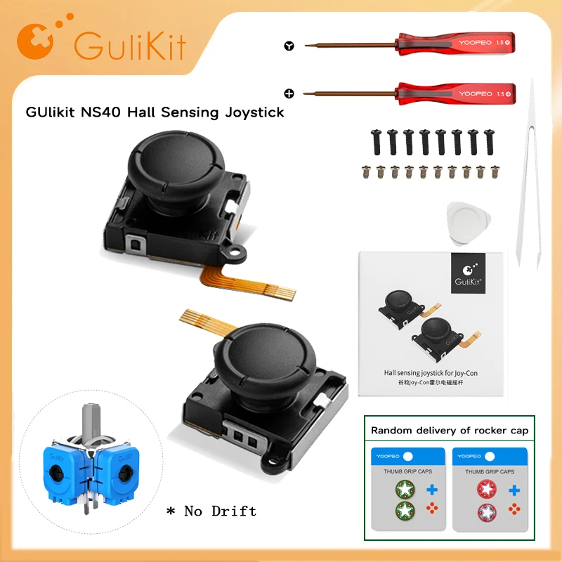 

Gulikit Hall Sensing Joystick for JoyCon Replacement No Drifting Electromagnetic Stick NS40 Repair for Nintendo Swicth NS OLED