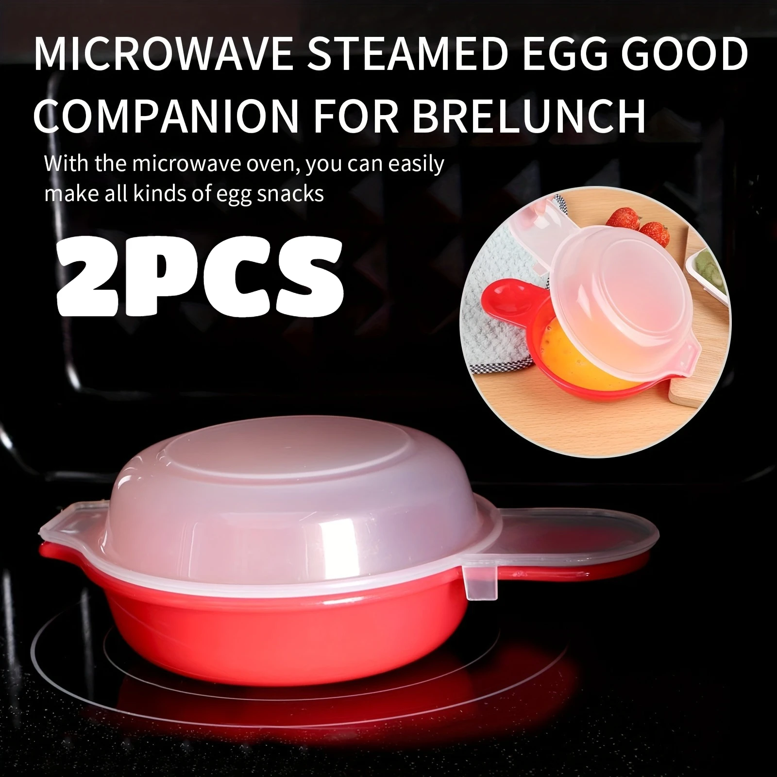 2PCS Microwave Eggs Cooker 1 Minute Fast Microwave Cheese Eggs Cooker Manual Burger Press Burger Making Tool Hamburger Pattie