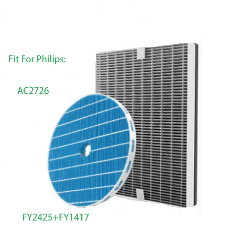 FY2425+FY1417 Active Carbon  Hepa Replacement Filter for Philips Air Purifier Serie,Replace AC2726 Humidification filterSet