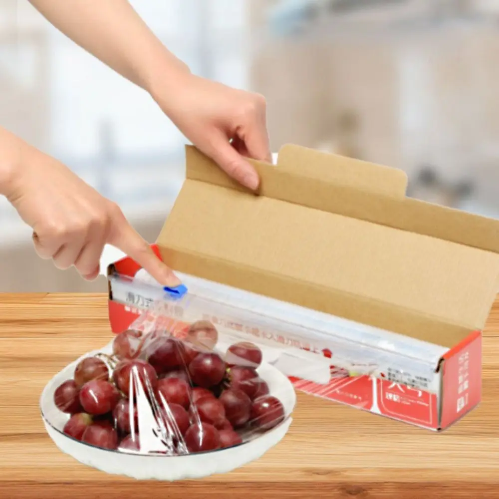 3pcs Convenient Plastic Wrap Dispensers Plastic Reusable Food Cling Film Cutter Slide Cling Film Cutting Strip Kitchen
