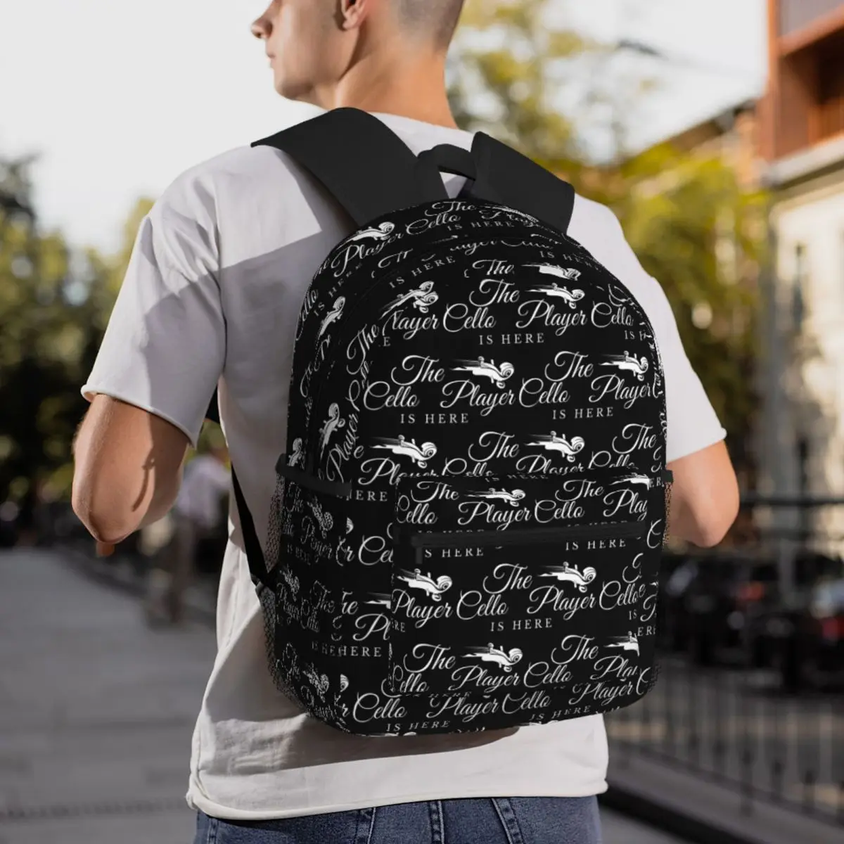 Relax Cello Player Is Here Cello Gift Cello Items Backpack Daypack Children BookBag School Bag Shoulder Bags for Men Women