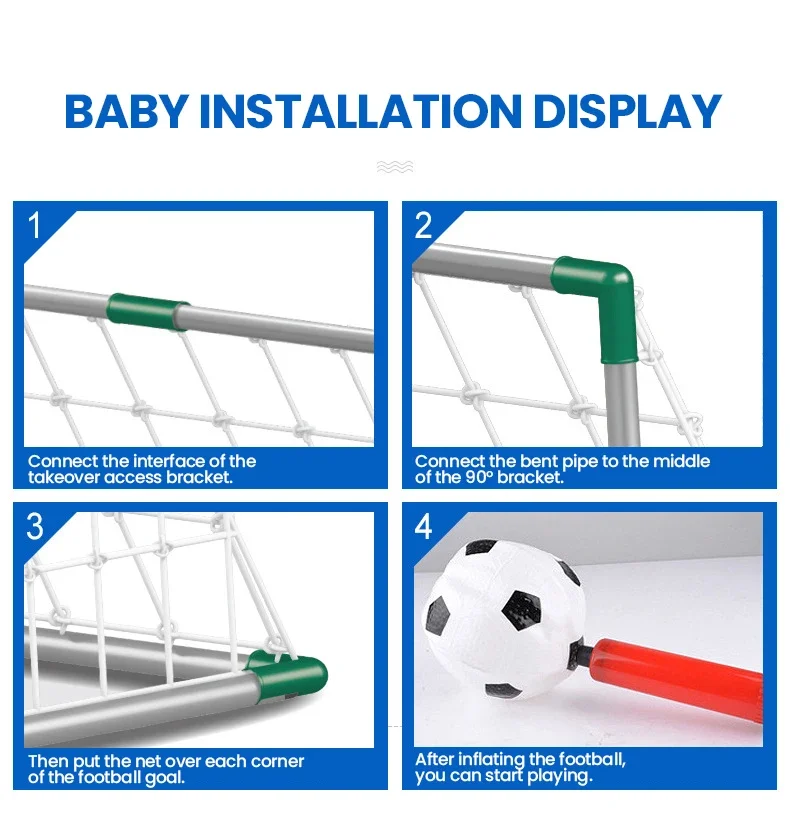 屋内ミニサッカーゴールセット、ポンプ付き、子供用スポーツ、屋外、家庭用ゲーム、おもちゃ、インフレータブル、子供用クリスマスプレゼント