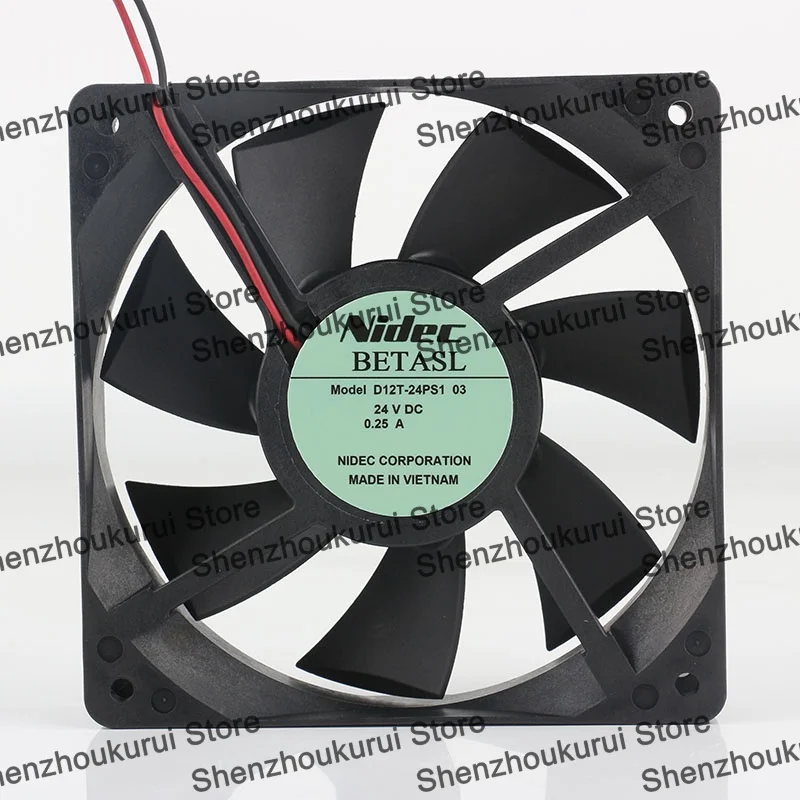 D12T-24PS1 03 Nidec 12V 48V DC24V 0.25A AC EC 12025 120X120X25MM 12CM Industrial Control silent frequency converter Cooling fan