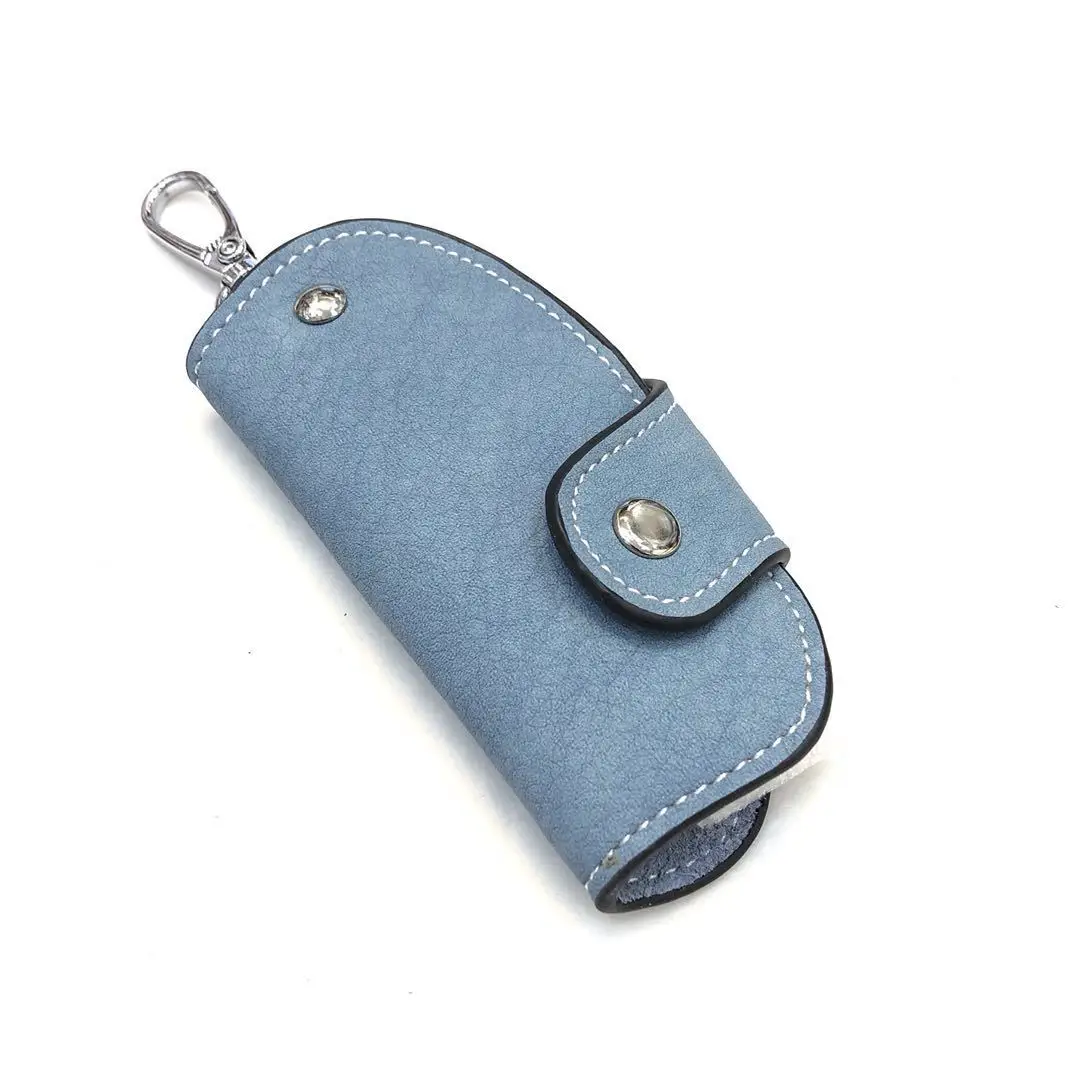 Nieuwe Lederen Sleutelhanger Portemonnee Vrouwen Mannen Effen Kleur Autosleutel Houder Organizer Pouch Mini Huishoudster Key Case Sleutelhanger Tassen