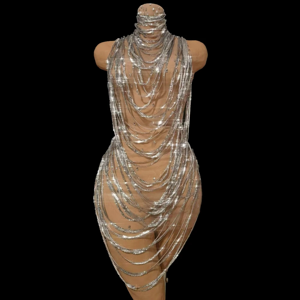 

Блестящее короткое платье с пайетками и бахромой из пластика со стразами для дня рождения, вечеринки, выпускного, сексуальное прозрачное платье для фотосессии