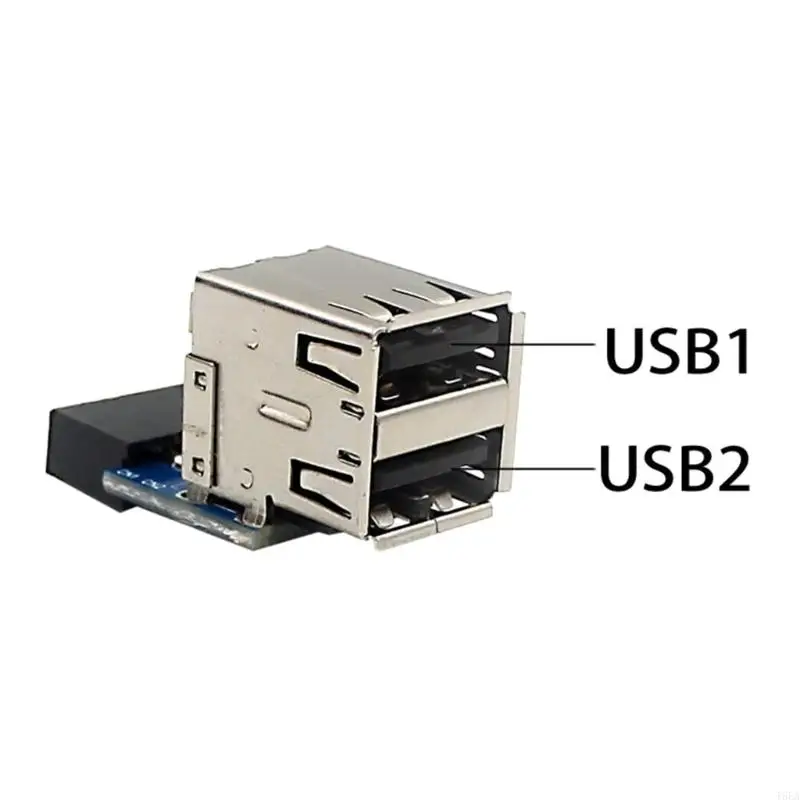 T5EA 9PIN USB 2.0 محول محول أنثى محول رأس اللوحة الأم USB نوع الطبقة المزدوجة ph29a نوع للكمبيوتر الشخصي