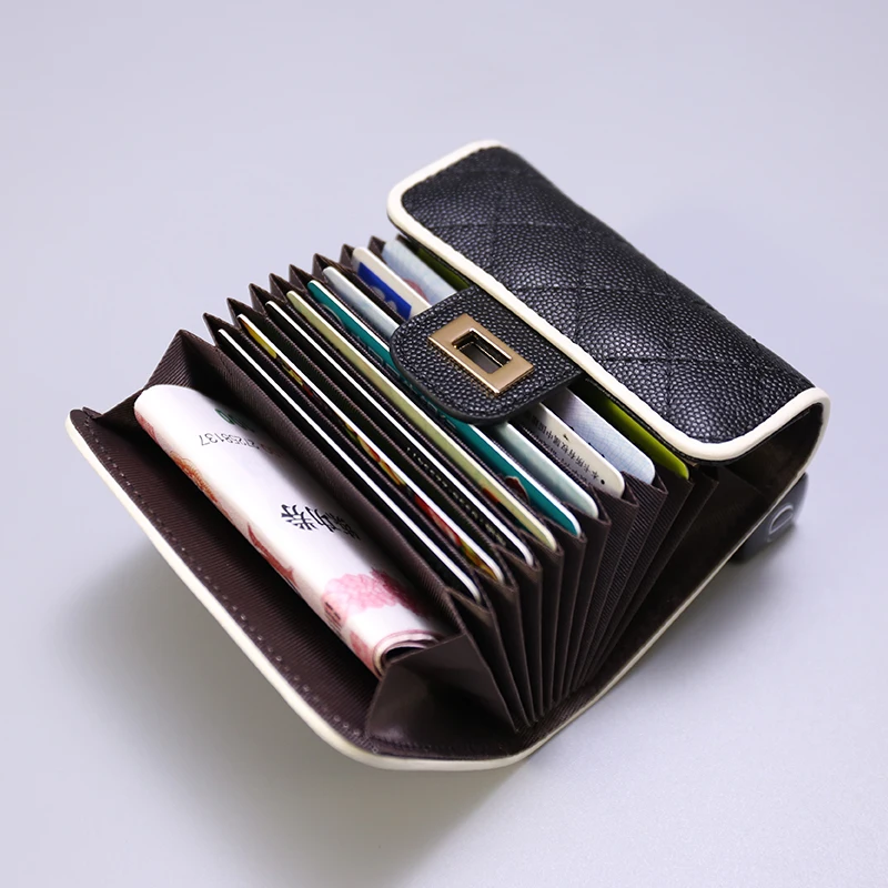 

Новый женский кошелек из натуральной кожи с несколькими отделениями, женский дизайн, кошелек Caviar Cact Faiontaker из воловьей кожи