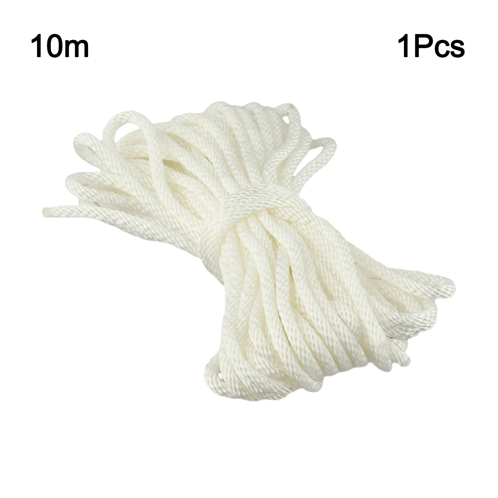 Versatile Starting Rope 10 Meter Starter Rope For Toolkits White Easy Install Recoil Starting Cord Engine Pull Rope